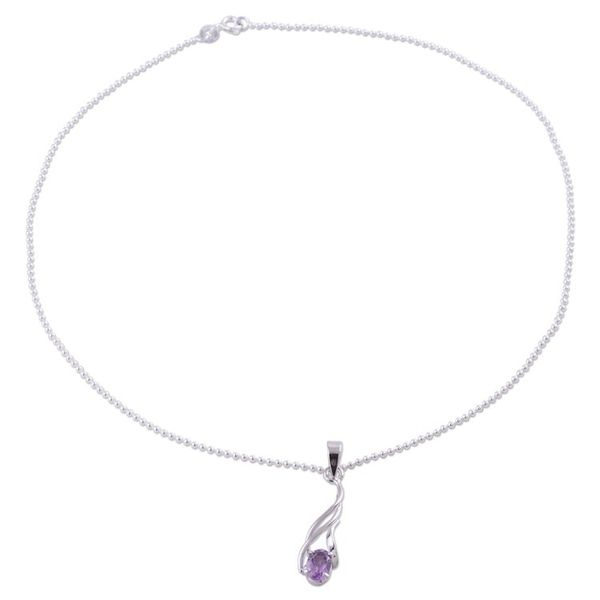 Alternate image for Amethyst Necklace from Sterling Silver Jewelry Collection Mystical Flame