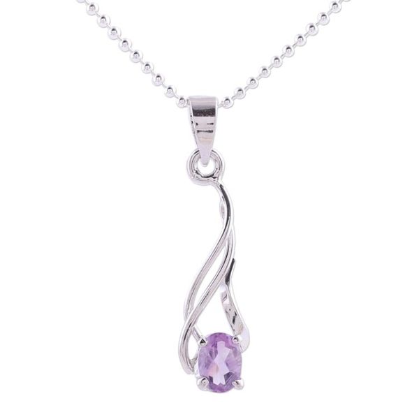 Alternate image for Amethyst Necklace from Sterling Silver Jewelry Collection Mystical Flame