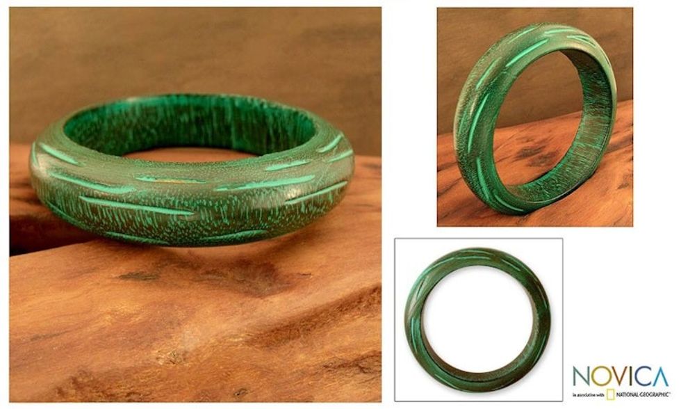 Wood Bangle Bracelet 'Empress'