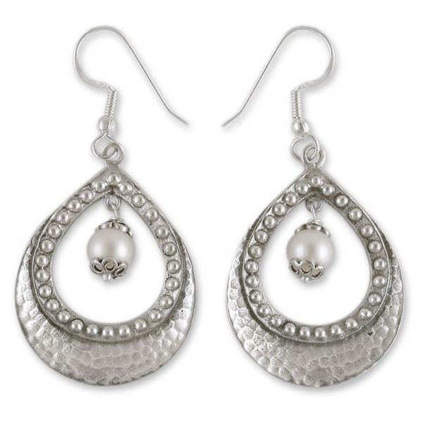 Alternate image for Hand Crafted Sterling Silver and Pearl Earrings Grace