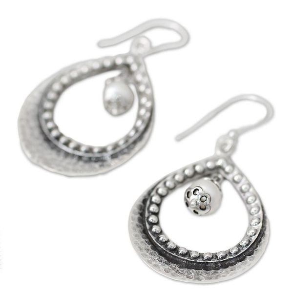 Alternate image for Hand Crafted Sterling Silver and Pearl Earrings Grace
