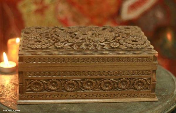 Alternate image for Floral Wood Jewelry Box Lavish Garden