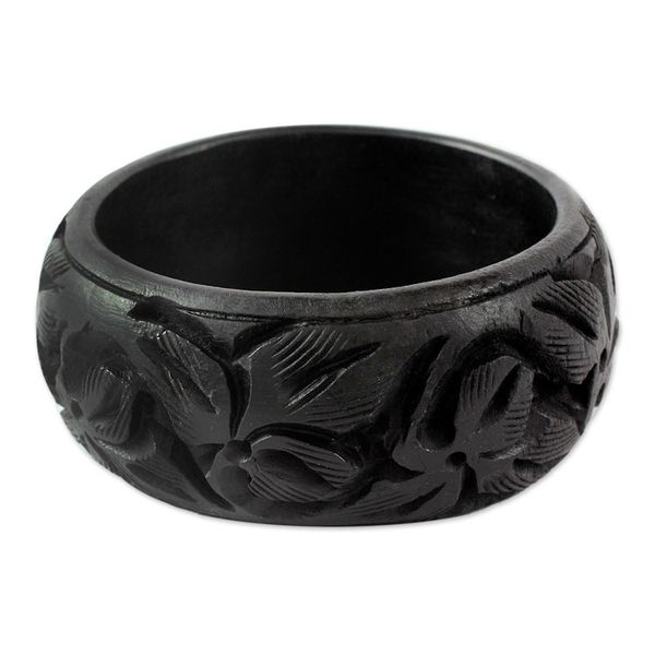 Alternate image for Unique Wood Bangle Bracelet Fragrant Flowers