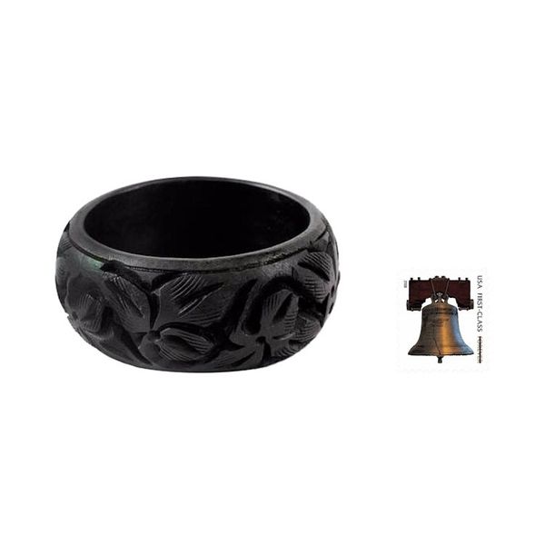 Alternate image for Unique Wood Bangle Bracelet Fragrant Flowers