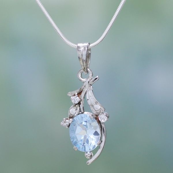Alternate image for Fair Trade Sterling Silver Necklace Cubic Zirconia Jewelry Scintillating Bouquet