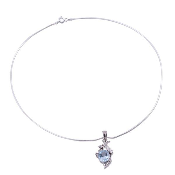 Alternate image for Fair Trade Sterling Silver Necklace Cubic Zirconia Jewelry Scintillating Bouquet