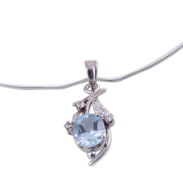 Alternate image for Fair Trade Sterling Silver Necklace Cubic Zirconia Jewelry Scintillating Bouquet
