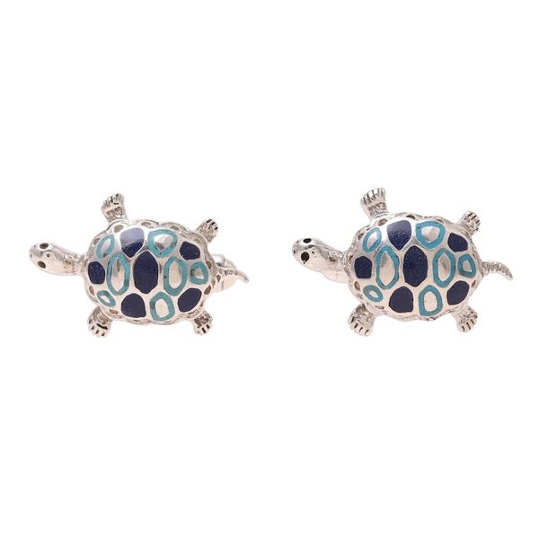 Alternate image for Sterling Silver Cufflinks Good Luck Mens Jewelry Turtles Trendy Turtles