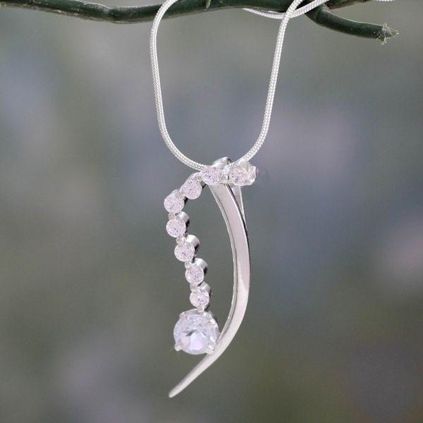 Alternate image for Blue topaz pendant necklace Blue Comet