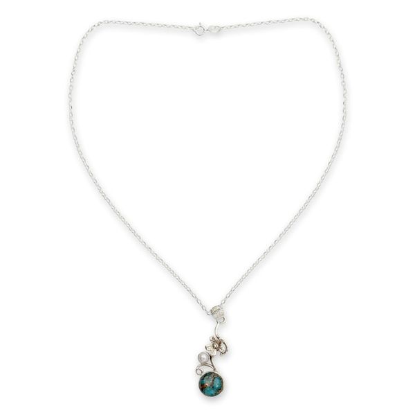 Alternate image for Cultured pearl flower necklace Unique