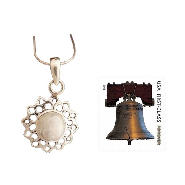 Alternate image for Fair Trade Jewelry Sterling Silver and Moonstone Necklace Cool Sunshine