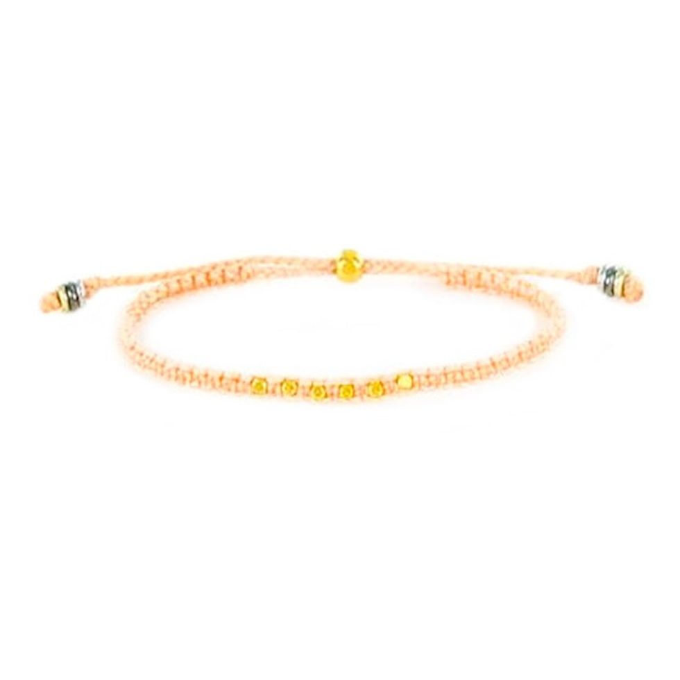 Beaded Macrame Bracelet in Pink 'Everyday in Pink'
