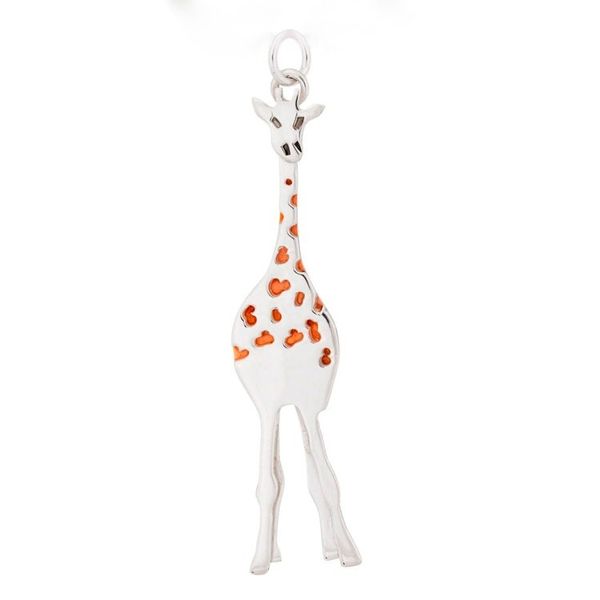 Alternate image for Sterling Silver and Copper Giraffe Pendant Gentle Giraffe