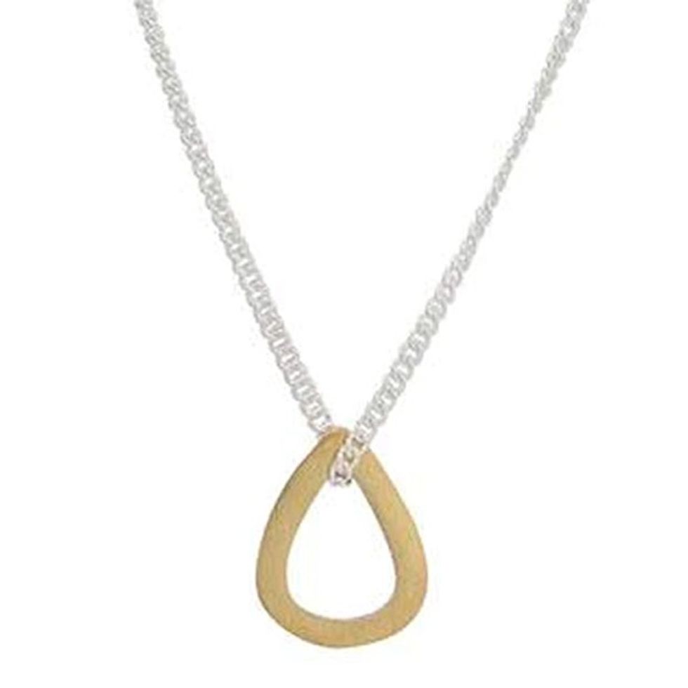 Gold-Plated Sterling Silver Pendant Necklace from Mexico 'Emotive in Gold'