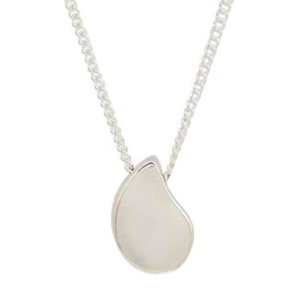Sterling Silver Teardrop Pendant Necklace from Mexico 'Teardrop'