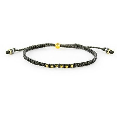 Alternate image for Beaded Macrame Bracelet in Charcoal Grey Everyday in Charcoal Grey