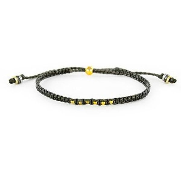 Image for Beaded Macrame Bracelet in Charcoal Grey Everyday in Charcoal Grey