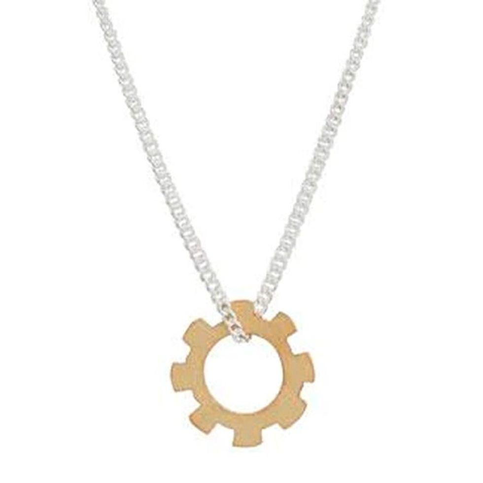 Gold-Plated Sterling Silver Pendant Necklace from Mexico 'Momentum in Gold'