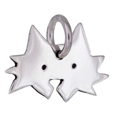 Alternate image for Sterling Silver Cat Pendant from Mexico Pretty Kitty