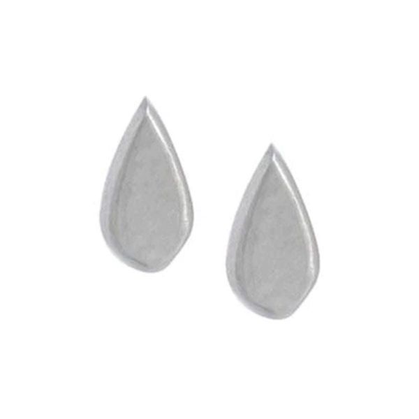 Alternate image for Sterling Silver Minimalist Teardrop Stud Earrings Dewfall