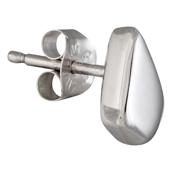 Alternate image for Sterling Silver Minimalist Teardrop Stud Earrings Dewfall