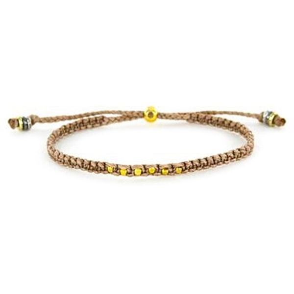 Image for Beaded Macrame Bracelet in Camel Brown Everyday in Camel Brown