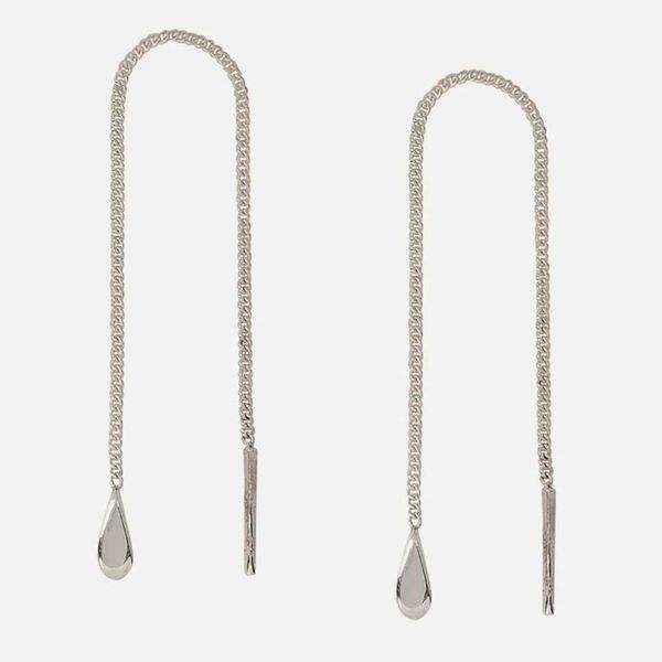 Image for Sterling Silver Teardrop Threader Earrings from Mexico Timeless Elegance