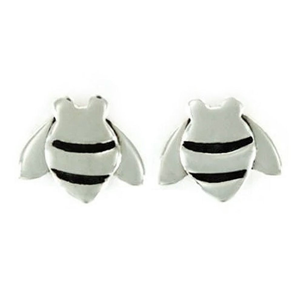 Sterling Silver Bumblebee Stud Earrings from Mexico 'Bumblebee'