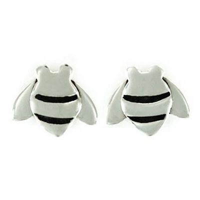 Alternate image for Sterling Silver Bumblebee Stud Earrings from Mexico Bumblebee
