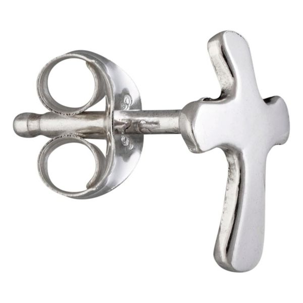 Alternate image for Sterling Silver Cross Stud Earrings from Mexico Faith