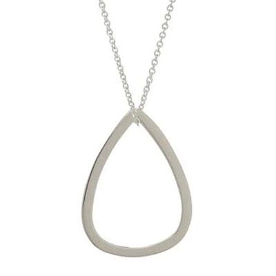Alternate image for Sterling Silver Contemporary Pendant Necklace from Mexico Raindrop