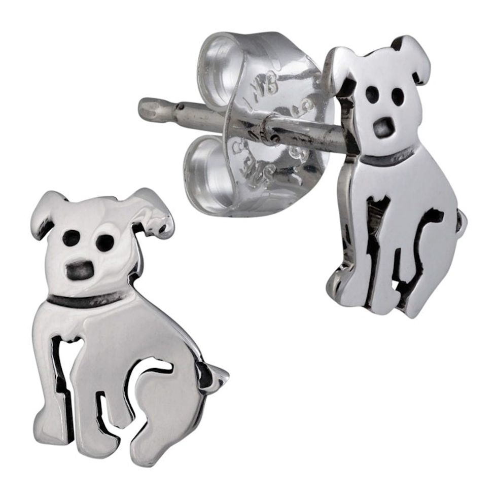 Sterling Silver Puppy Dog Stud Earrings from Mexico 'Precious Puppy'