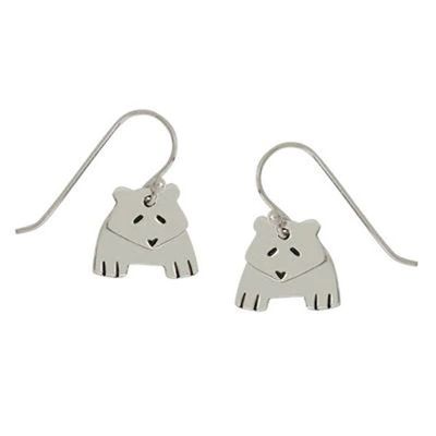 Alternate image for Sterling Silver Panda Dangle Earrings from Mexico Dancing Panda