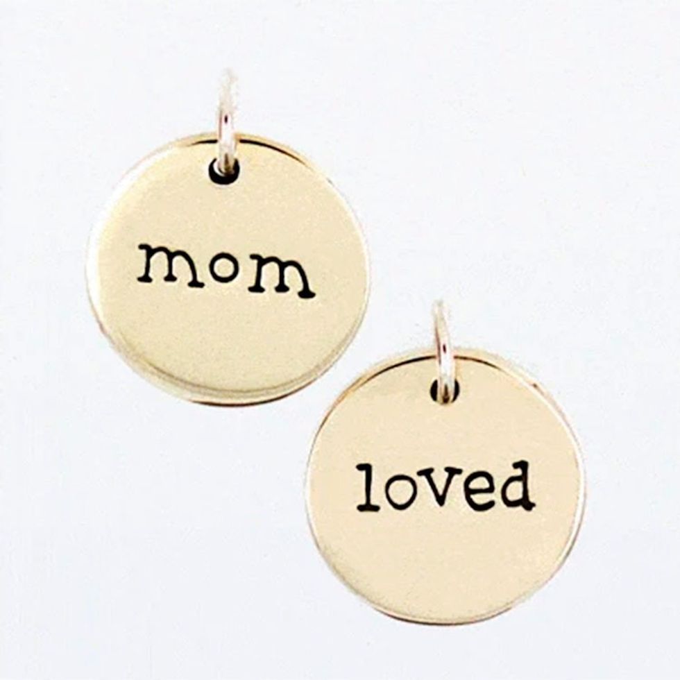 Sterling Silver Double Sided Mother Pendant 'Mom Is Loved'
