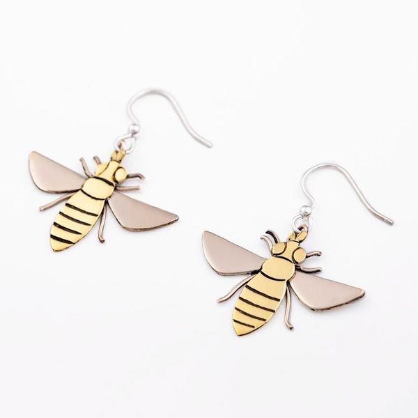 Alternate image for Handmade Queen Bee Dangle Earrings from Mexico Queen Bee