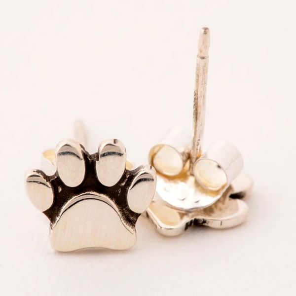 Alternate image for Set of 3 Paw Print Stud Earrings from Mexico All Over Paws