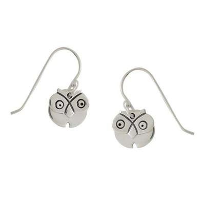 Alternate image for Sterling Silver Owl Dangle Earrings from Mexico Dancing Wise Owl