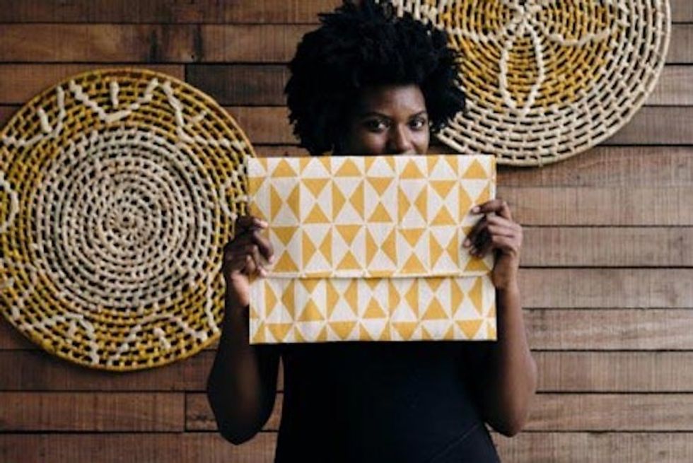 Oversized Cotton and Natural Fiber Portfolio 'Bebe'