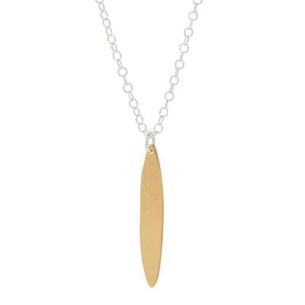 Long Gold-Plated Sterling Silver Pendant Necklace 'Simplicity'