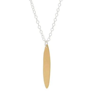 Alternate image for Long Gold-Plated Sterling Silver Pendant Necklace Simplicity