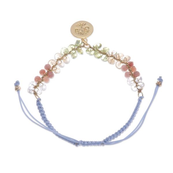 Alternate image for Gold-Accented Tree of Life Multi-Gemstone Macrame Bracelet Eternal Tree