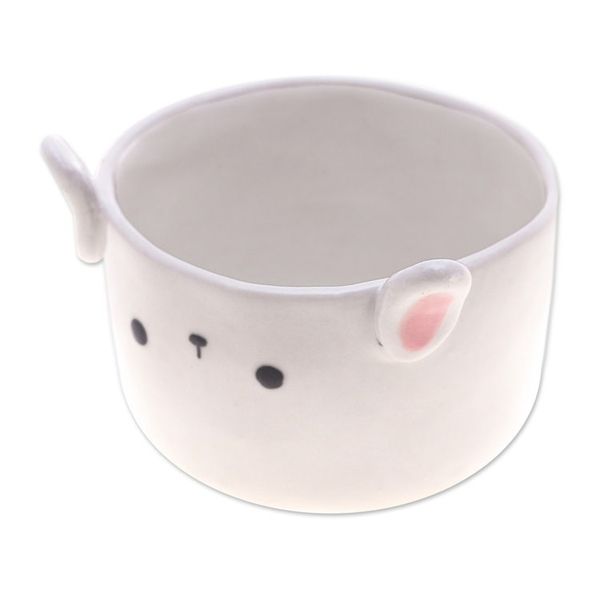 Alternate image for Handcrafted Bunny-Themed Ceramic Mini Flower Pot Small Bunny Spring