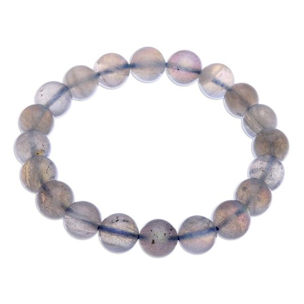 Alternate image for Handcrafted Thai Labradorite Beaded Stretch Bracelet Perfect Mist