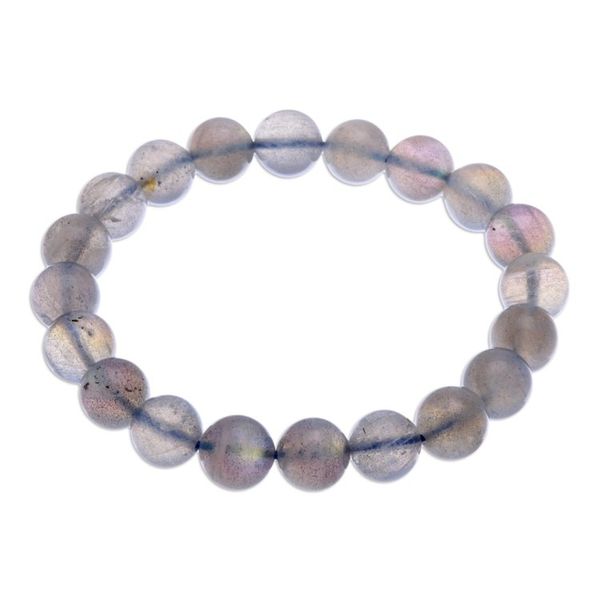 Alternate image for Handcrafted Thai Labradorite Beaded Stretch Bracelet Perfect Mist