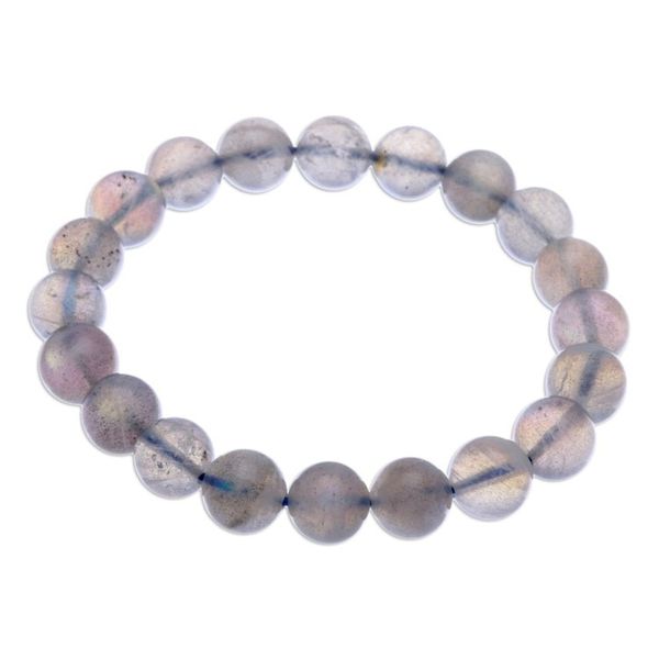 Alternate image for Handcrafted Thai Labradorite Beaded Stretch Bracelet Perfect Mist