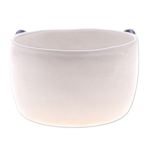 Alternate image for Panda-Themed Ceramic Flower Pot and Saucer Set Extra Large Panda Nature