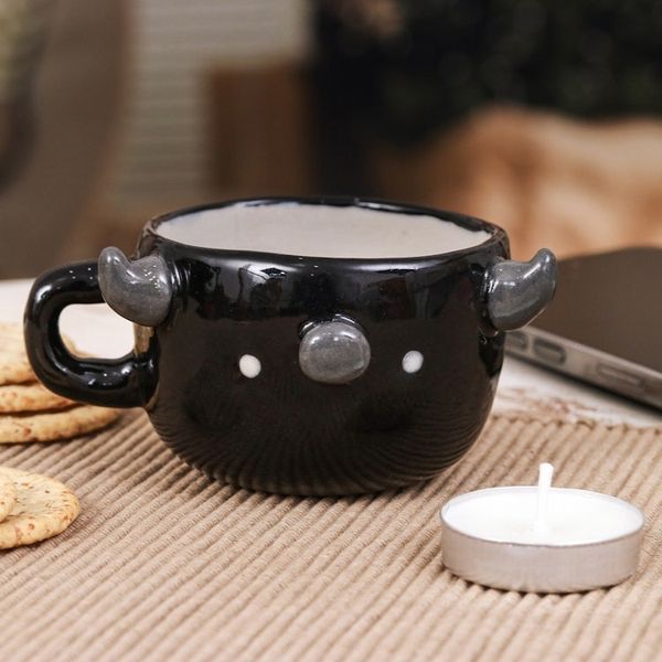 Alternate image for Animal-Themed Ceramic Buffalo Demitasse Handmade in Thailand Buffalo Demitasse