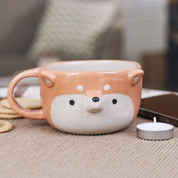 Alternate image for Handmade 6 oz Ceramic Siberian Dog Cup with a Glossy Finish Siberian Elixir