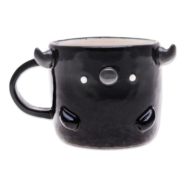 Alternate image for Whimsical Handcrafted Glossy-Finished Ceramic Buffalo Mug Buffalo Morning