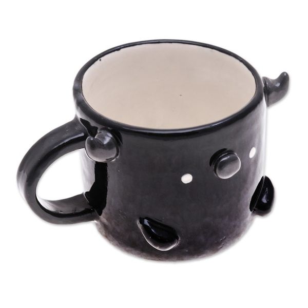 Alternate image for Whimsical Handcrafted Glossy-Finished Ceramic Buffalo Mug Buffalo Morning